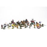 Various Britains Herald, Cherilea, Timpo, Lone Star and Crescent plastic figures including