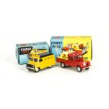 Corgi Toys 408 Bedford AA Road Service Van, yellow/black, divided windscreen, flat spun hubs, 417