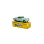 A French Dinky Toys 549 Borgward Isabella TS, turquoise body, red interior, concave hubs, in
