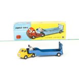 A Corgi Major Toys 1100 Bedford Carrimore Low-Loader, yellow cab, metallic blue trailer, smooth