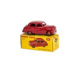 A Dinky Toys 40j/161 Austin Somerset, red body and hubs, 40j baseplate, in original 161 box, E,