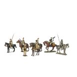 Superb 54mm British and German WW1 mounted figures, in the Style of William Cranston, base-less