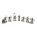 Britains Herald foot Swoppet knights, G-VG, some minor faults, (8), 1 dagger and 1 sword missing,