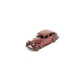 A Dinky Toys 39d Buick Viceroy Saloon, maroon body, black ridged hubs, G-VG