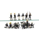 Selection of New Metal Naval figures comprising Tradition Models sailors marching at slope (2), in