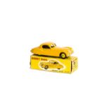 A Dinky Toys 157 Jaguar XK120 Coupe, yellow body, light yellow hubs, in original box, E, a few minor