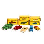 Dublo Dinky Toys, 061 Ford Prefect, 062 Singer Roadster, 063 Commer Van, 064 Austin Lorry, 065