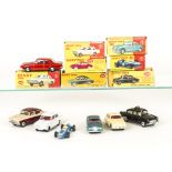 Boxed Dinky Toy Cars, 146 Daimler 2.5 Litre, metallic green body, 136 Vauxhall Viva, white body, 195