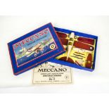 A Meccano No.O Aeroplane Constructor Outfit, in red/cream with RAF roundels, strung in original