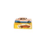A Dinky Toys 170 Ford Fordor Sedan, two-tone lowline version, blue lower body and hubs, pink upper