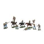 Britains Herald Eyes Right American Civil War Confederate Army figures, Infantry (6) and Cavalry (