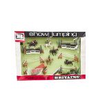 Britains Herald boxed Show Jumping set 7594, VG in G box, complete with cardboard outer sleeve, a