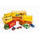 Dublo Dinky Toys, 069 Massey-Harris Tractor, 070 AEC Tanker, 071 Volkswagen Delivery Van, 073 Land