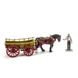 H M of Great Britain boxed set 'Monmouth Wagon with hay ladders', 4 piece set of cart with