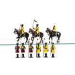 Tradition Models British Indian Army cavalry mounted (6), and dismounted (7 inc officer), in yellow,