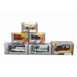 Corgi Classics, a group of vintage commercial models mostly vans, some royal commemorative, all in