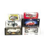 Burago 1:18 and Similar Models, a boxed group of vintage and modern private sports and competition