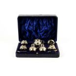 A George VI Joseph Gloster Ltd silver cruet set, Birmingham 1937, consisting of four condiment