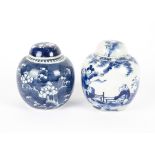 A 20th Century Chinese ginger jar with blue and white underglaze decoration of traversing mother and