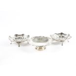 A pair of George V William Hutton & Sons Ltd silver bonbon dishes, Sheffield 1918, with pierced