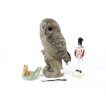 Barbara Linley Adams 20th Century Poole Pottery stoneware owl, signed and impressed markings, height