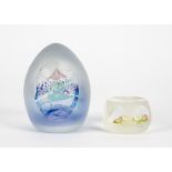 Helen MacDonald c2004 a Caithness 'Peaceful Paradise' pattern paperweight, of oviform shape