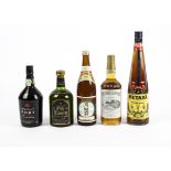 A quantity of foreign alcohol, including a bottle of Portuguese port, American liquor, Japanese Sake