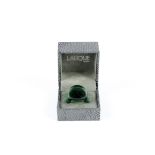 A Lalique of France green glass ring, in original box and bearing inscription for Lalique