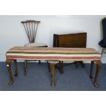 A late 19th Century, mahogany Sutherland table, sold with 20th Century mahogany splayed spindle