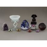 John Deacon a small collection of eight miniature millefiori paperweights from the studio in