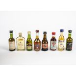 A quantity of miniature collectable brandy, cognac, port and rum, bottles with original contents, to