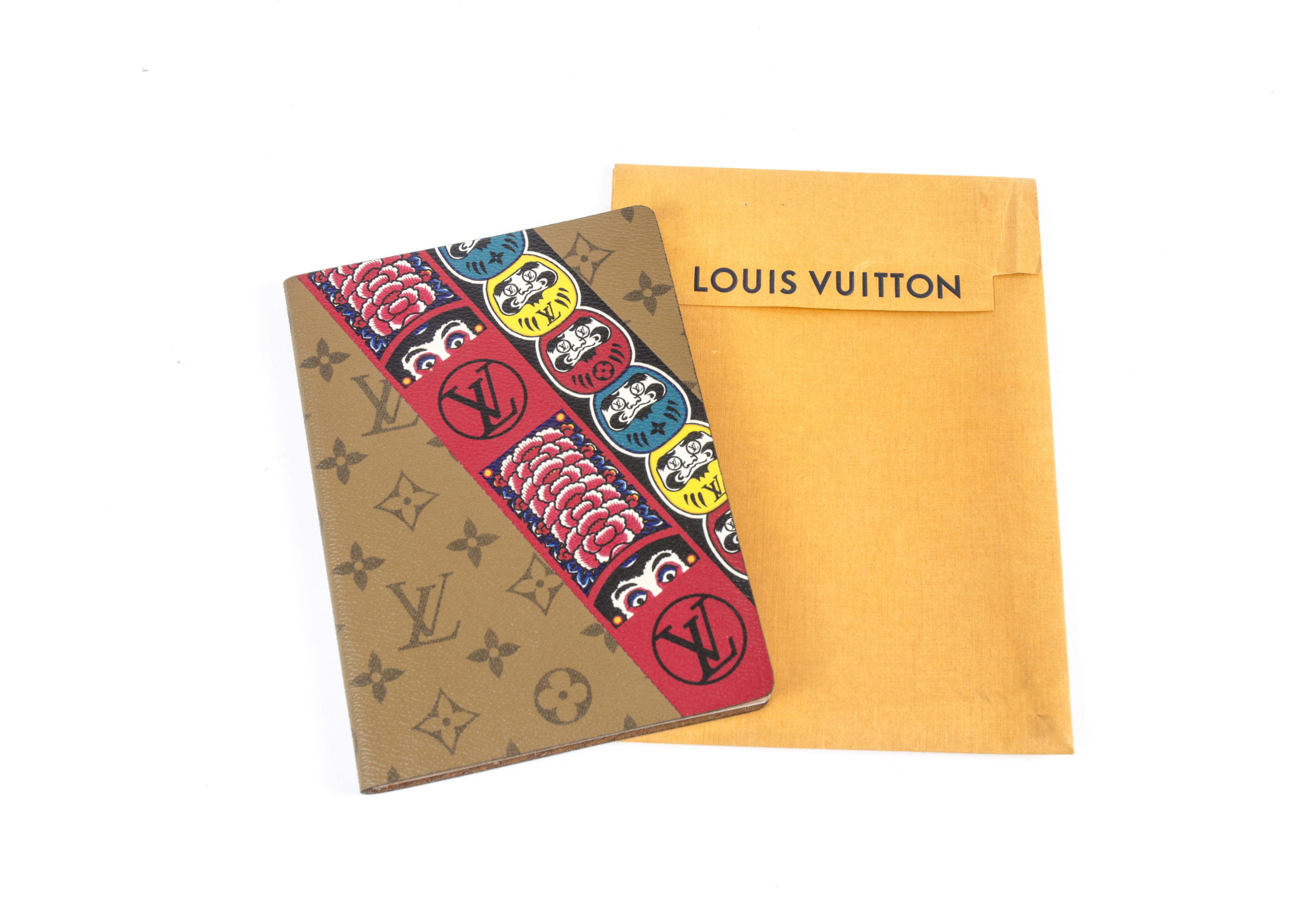 A Louis Vuitton monogram notebook, each leaf embedded with an invisible watermark with the LV