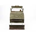 A late 19th/early 20th Century 'National' cash register counter top retailers till, the