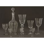 A 'Royal Household' commemorative glass presented to staff of Buckingham Palace, height 22cm,