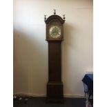 An 18th Century oak cased longcase clock by Robert Coster of Newbury, with brass and steel face,