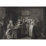 After William Hogarth (1697-1764) a early 19th Century engraving, entitled 'A woman swearing her