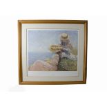 Leila Thomson and Rene Jerome Legrand Signed Prints, two framed and glazed prints one depicting a