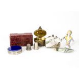 1920s and Later Lady's Accoutrements, various items including an Edwardian imported 925 circular