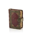 A Georgian novelty book box, the realistically tooled red leather small book titled Evenings