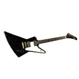 Electric Guitar/Amplifier, a black and white Epiphone Explorer electric guitar (U05041247)