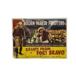 UK Quad Western Posters, Three western UK Quad posters: Escape From Fort Bravo (1953), Bandolero (