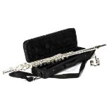 Elkhart Flute, an Elkhart 101 Flute with Curved and Straight Mouthpieces - by Vincent Bach