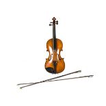Violin / Bows, a quality violin (13¾ inches) made by William J Richie, Bonnybridge, Stirling