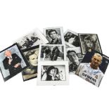 Ten Celebrity Prints / signatures, ten photographs of celebrities, three with dedications to