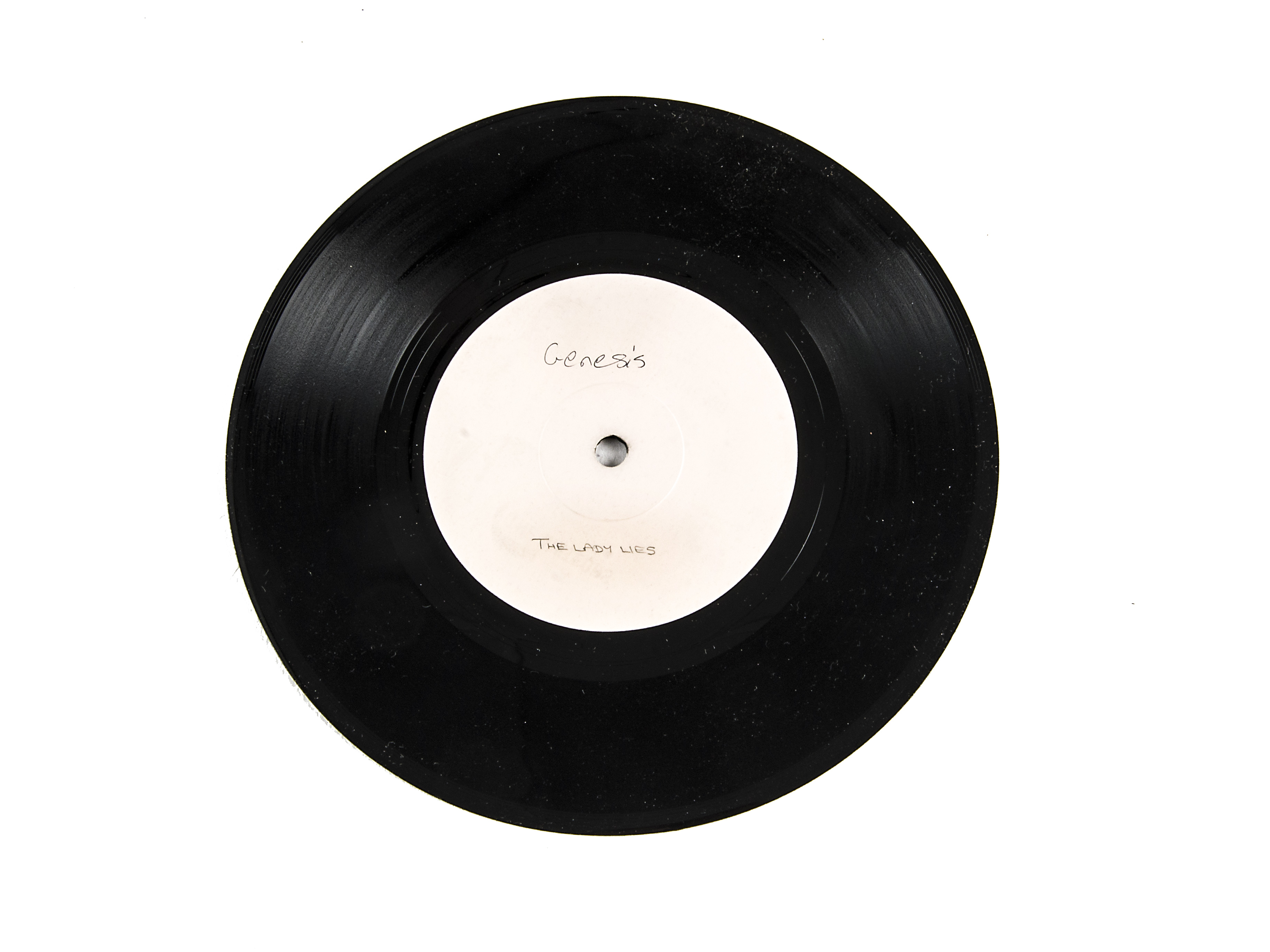 Genesis Test Pressing, The Lady Lies 7" Single - One sided Test Pressing for the Lyntone release -