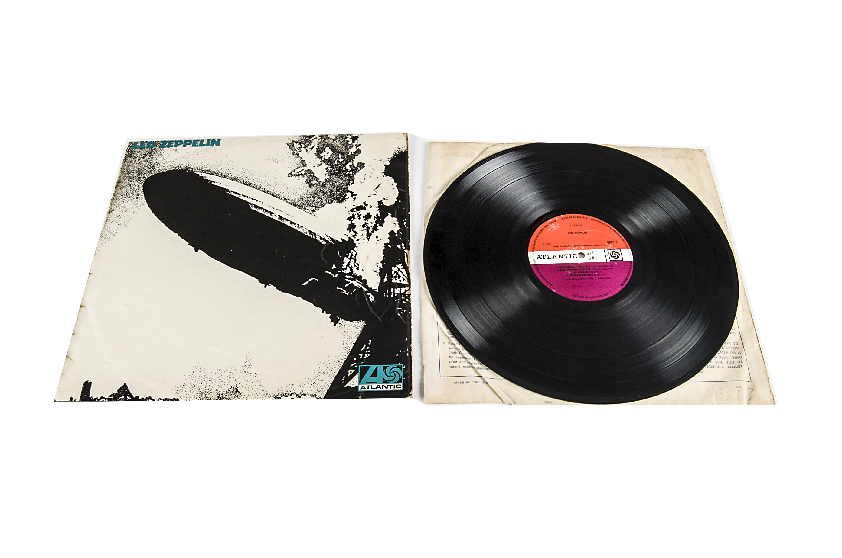 Led Zeppelin LP, Led Zeppelin LP - Original UK First Press Sleeve 1969 on Atlantic (588171) -