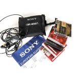 Sony Walkman, a portable recorder/player mini-disc Sony MZ-R70 with earphones, charger, pouch, six