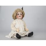 A large Kammer & Reinhardt 126 character baby, with blue sleeping flirty eyes, replaced blonde
