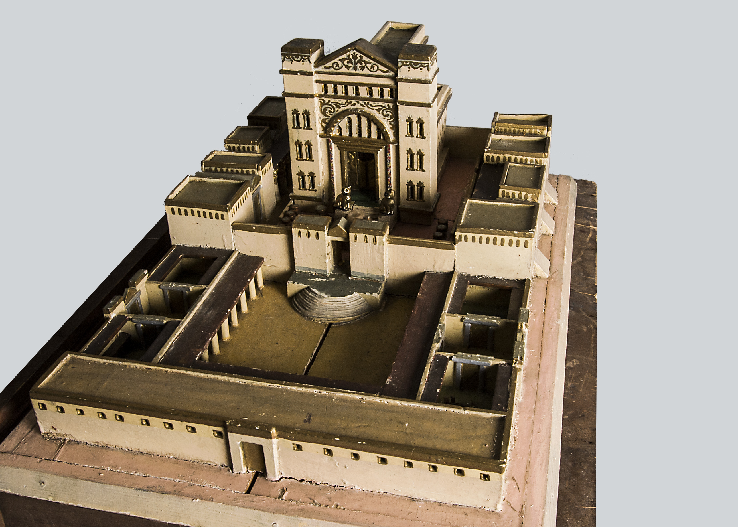 A wooden model of King Solomon’s Temple, the 1st Temple, now replaced by the 2nd Temple (Herod’s