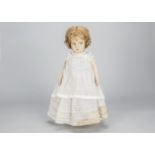 A Lenci 300 Series girl doll, with pressed felt face, brown painted side glancing eyes, blonde